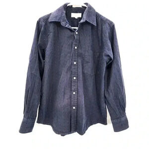 Eighty Eight Blue Long Sleeve Button Up Shirt 100% Cotton‎ Small
